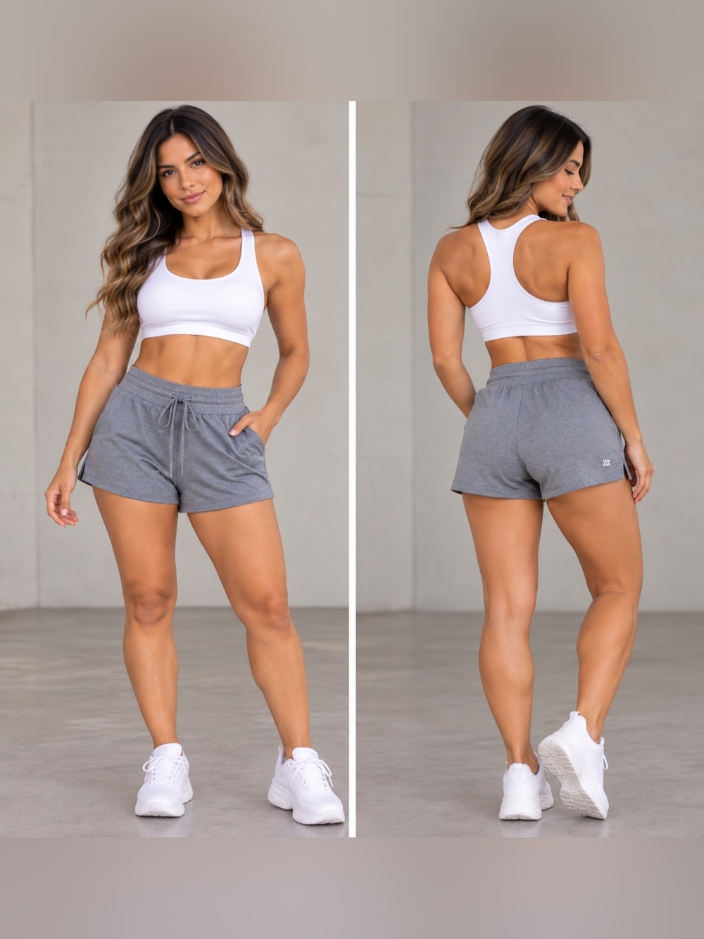 All in Motion Gray Athletic Running Shorts Size S